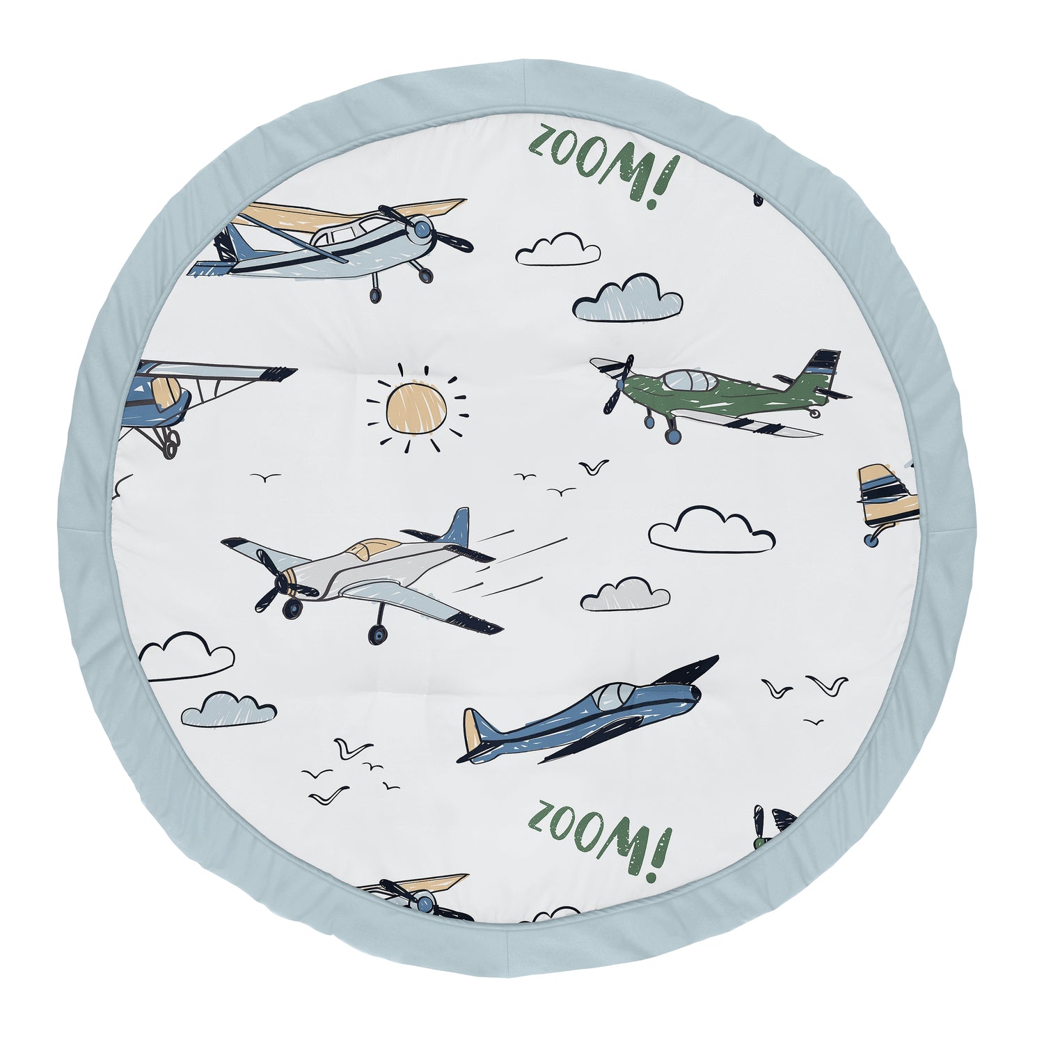 Airplane Green and Blue Collection Playmat