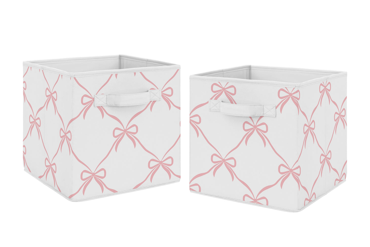 Ballerina and Ballet Bows Collection Foldable Fabric Storage Bins