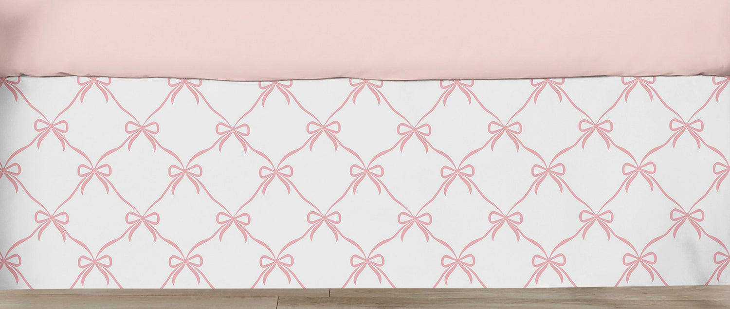 Ballerina and Ballet Bows Collection Crib Bed Skirt