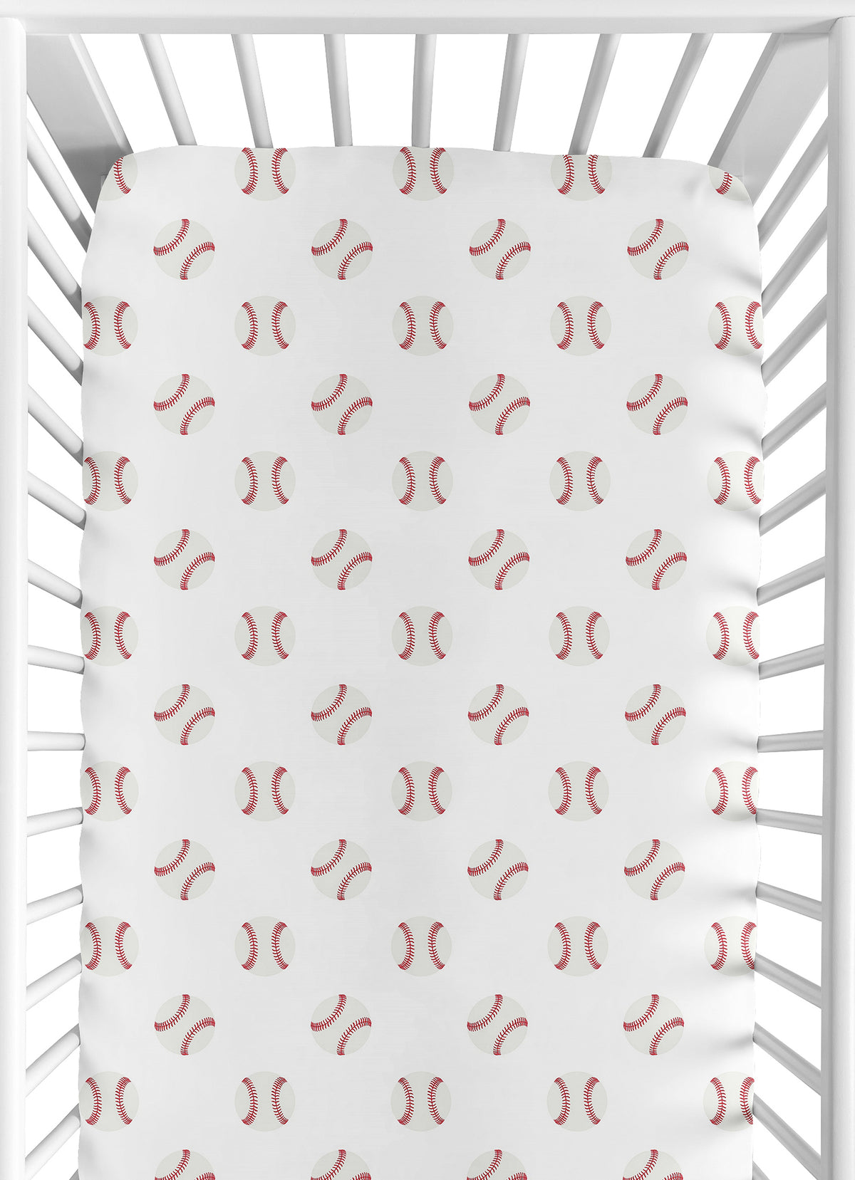Baseball Patch Collection Crib Sheet
