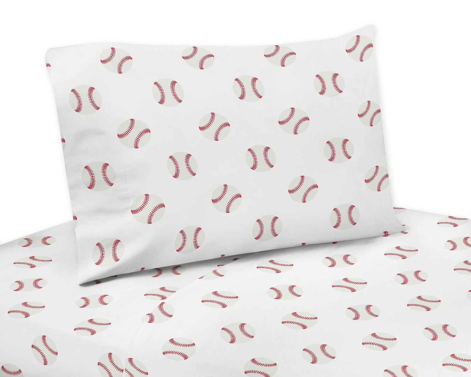 Baseball Patch Collection Queen Sheet Set
