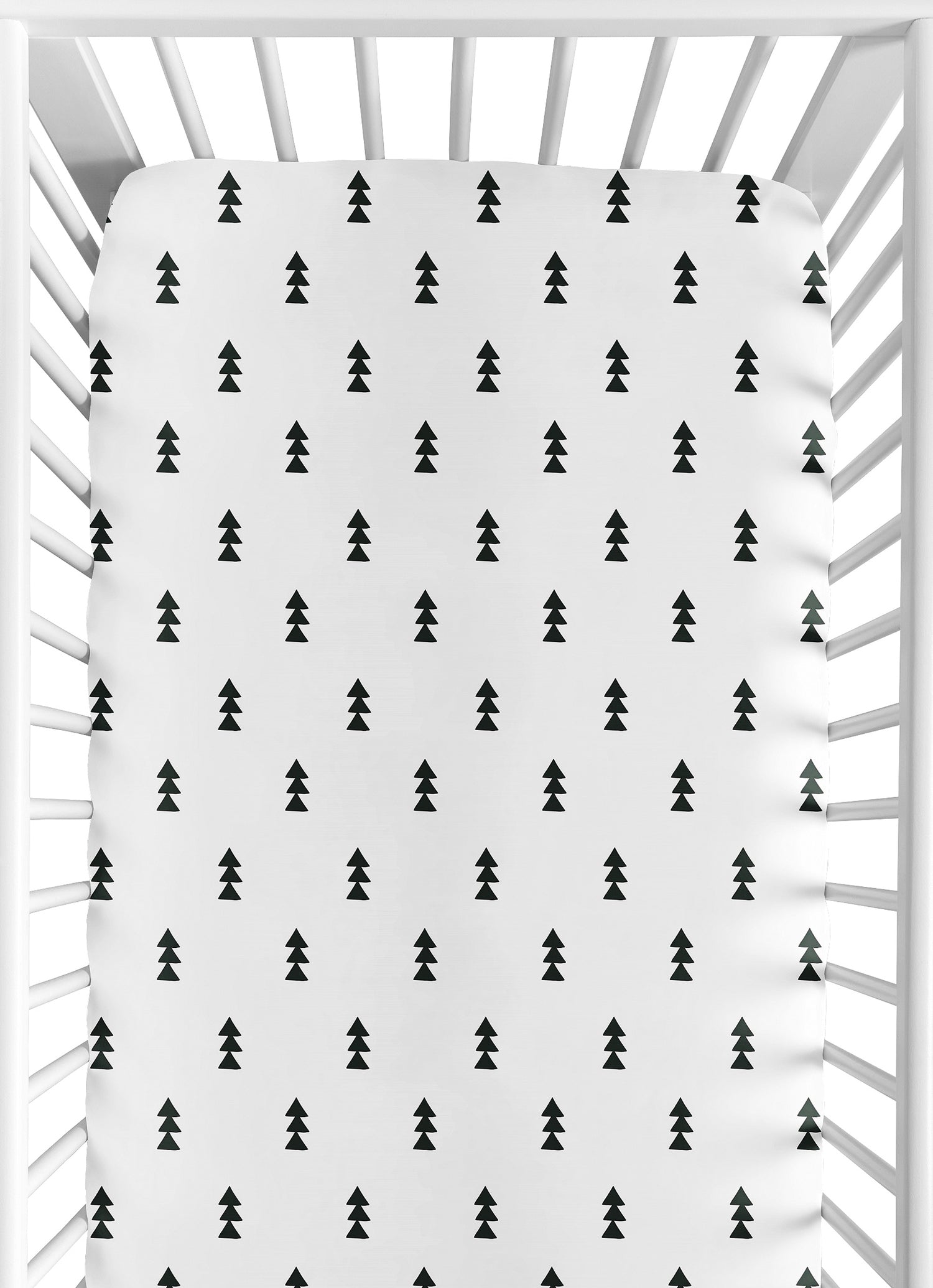 Bear Mountain Collection Crib Sheet - Triangle Tree Print