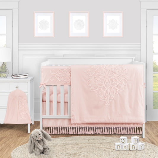 Bohemian Pink Collection Crib Bed Skirt