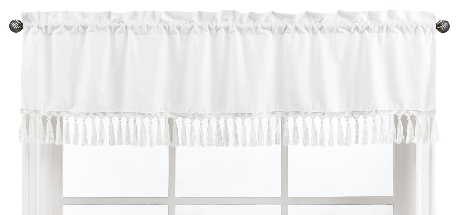 Bohemian White Collection Window Valance
