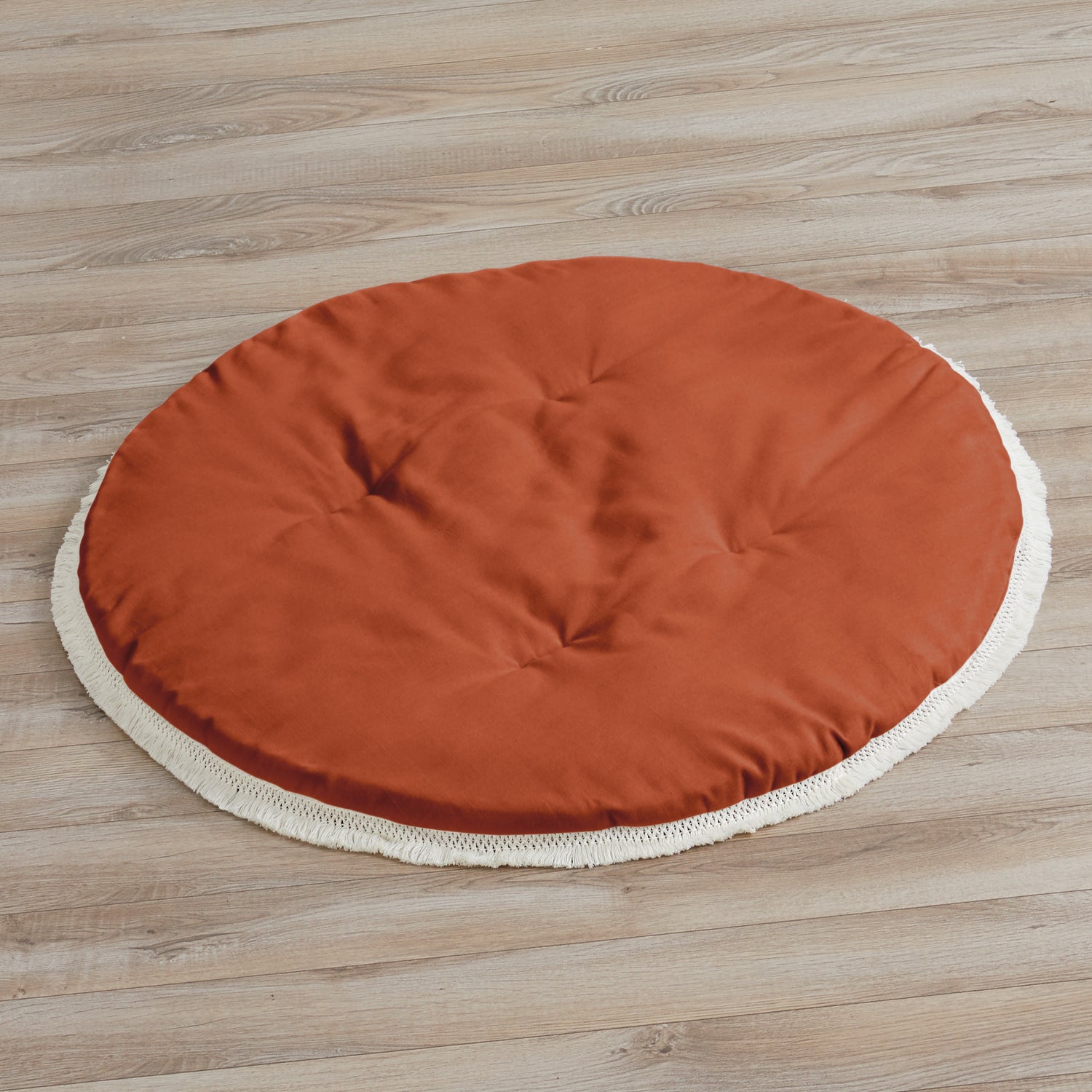 Boho Fringe Rust Orange and Ivory Collection Playmat