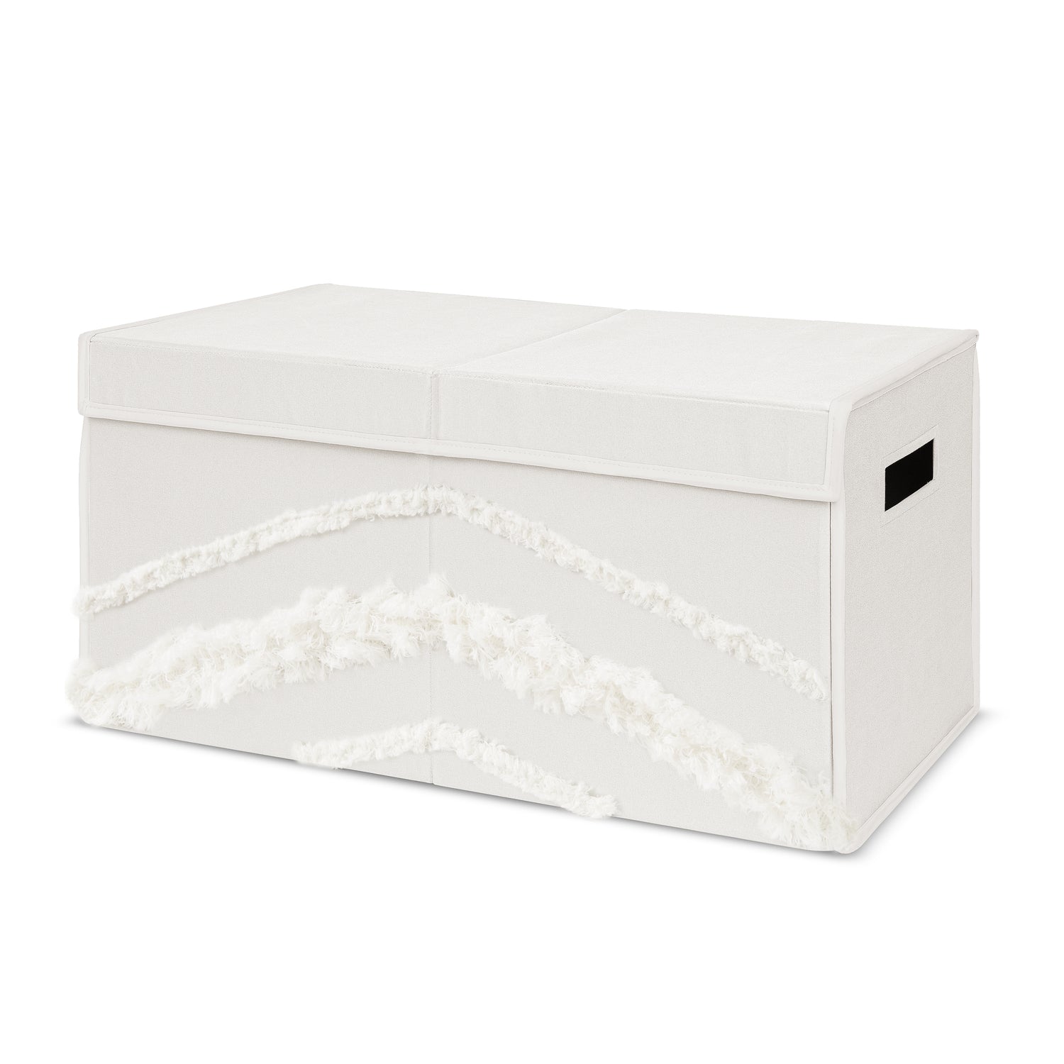 Boho Fringe Collection Tufted Fabric Toy Bin Storage