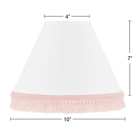 Boho Fringe White and Pink Collection Lamp Shade