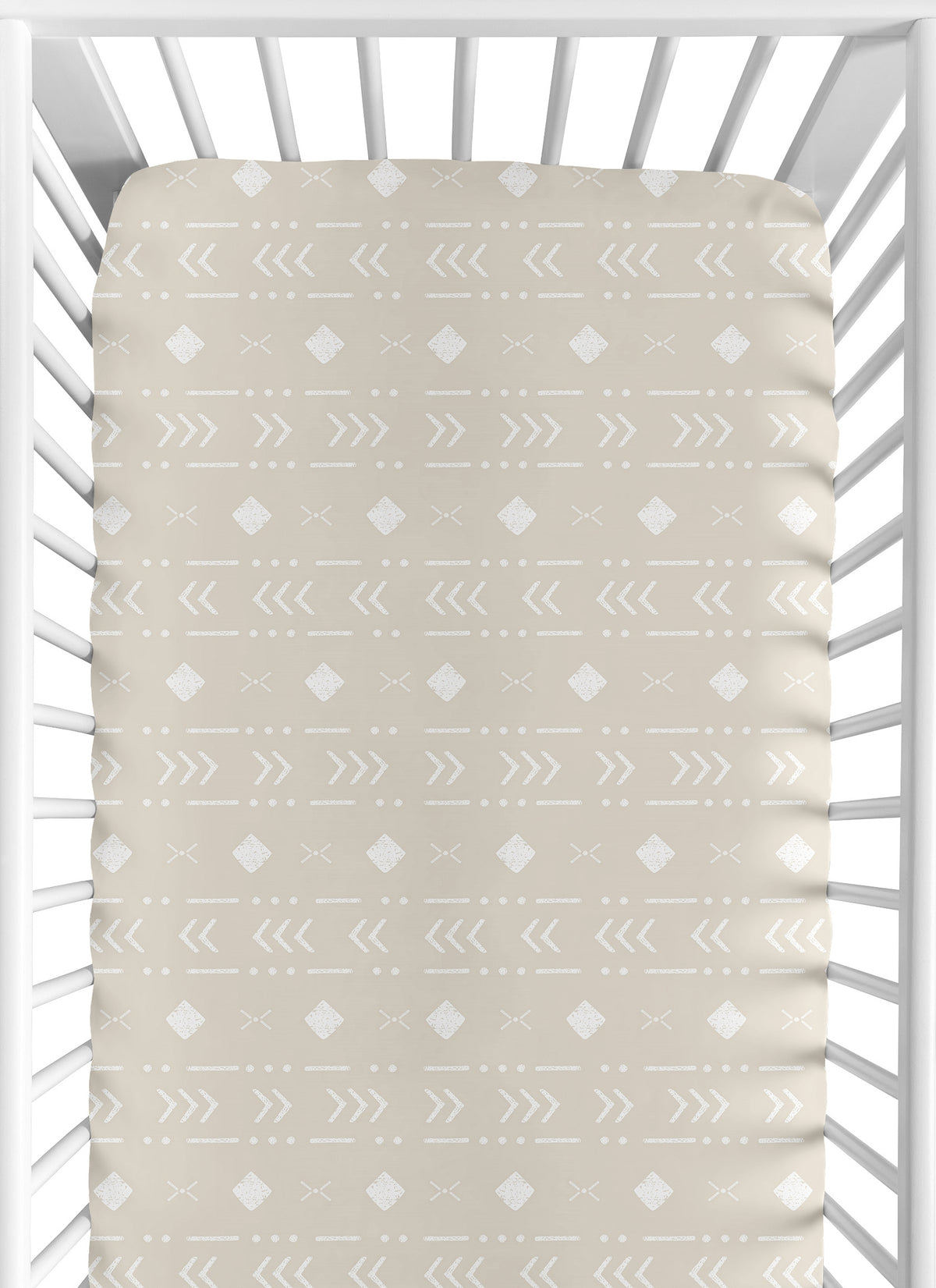 Boho Llama Collection Crib Sheet - Aztec Geometric Print