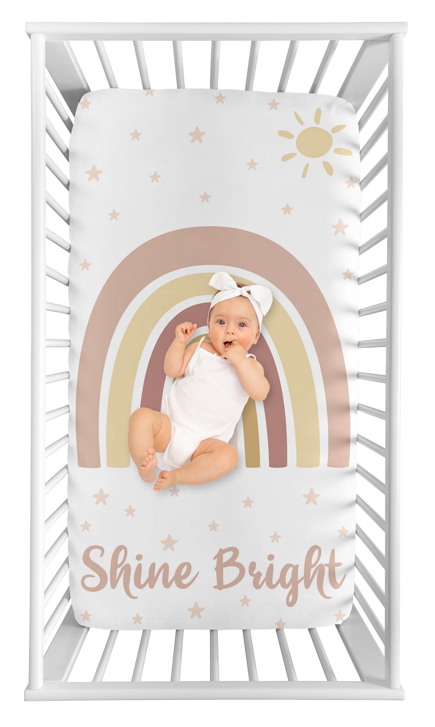Boho Rainbow Collection Photo Op Crib Sheet