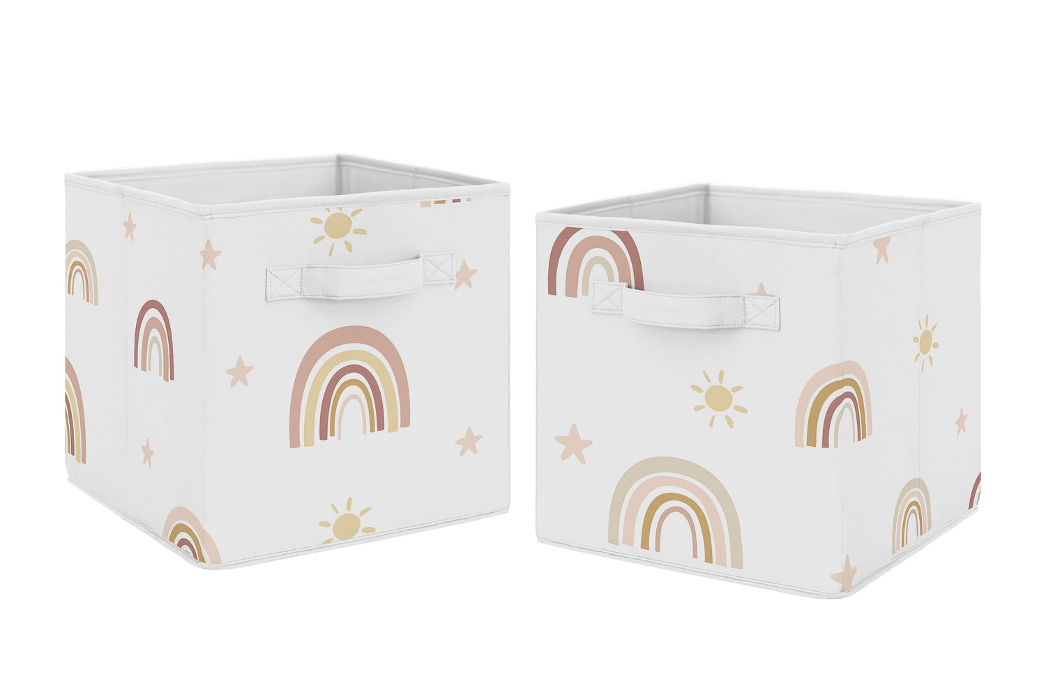 Boho Rainbow Collection Foldable Fabric Storage Bins