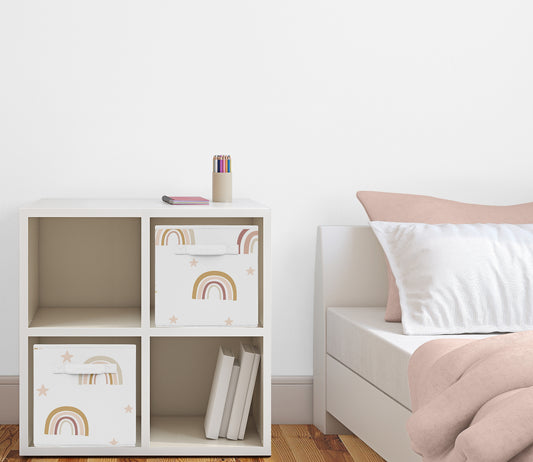 Boho Rainbow Collection Foldable Fabric Storage Bins