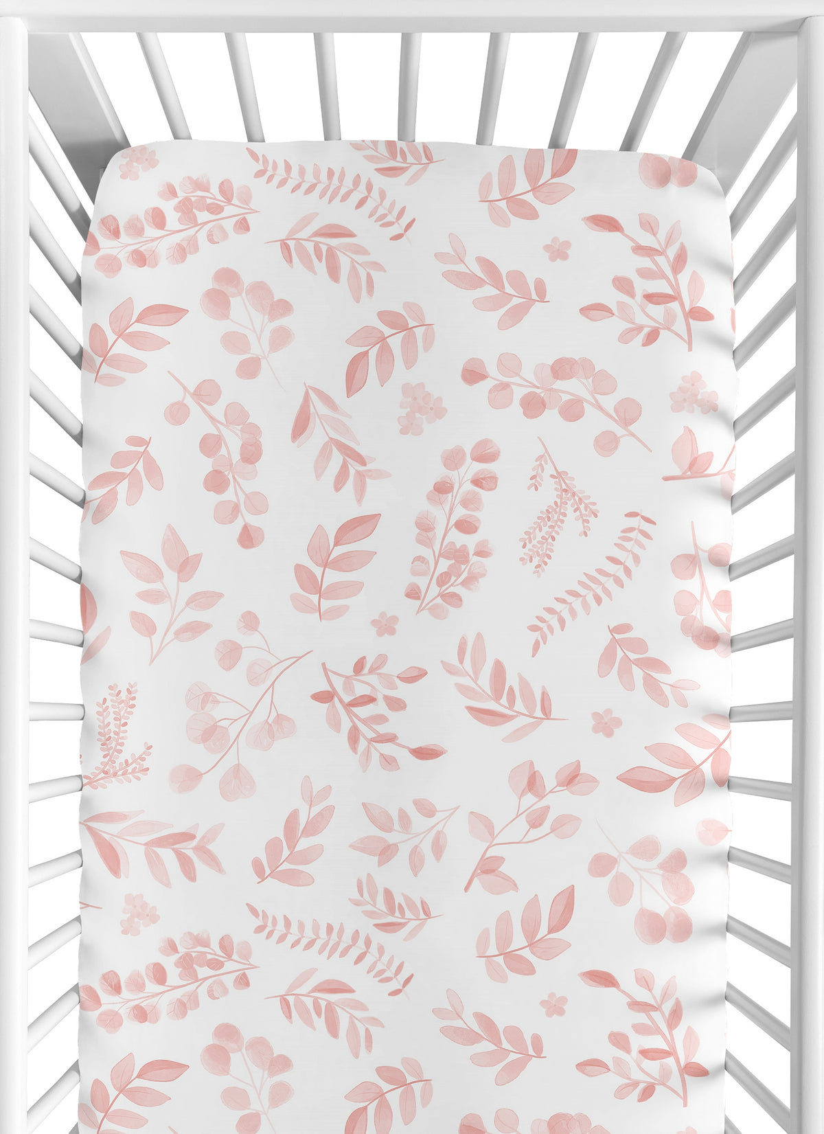 Botanical Blush Pink Collection Crib Sheet