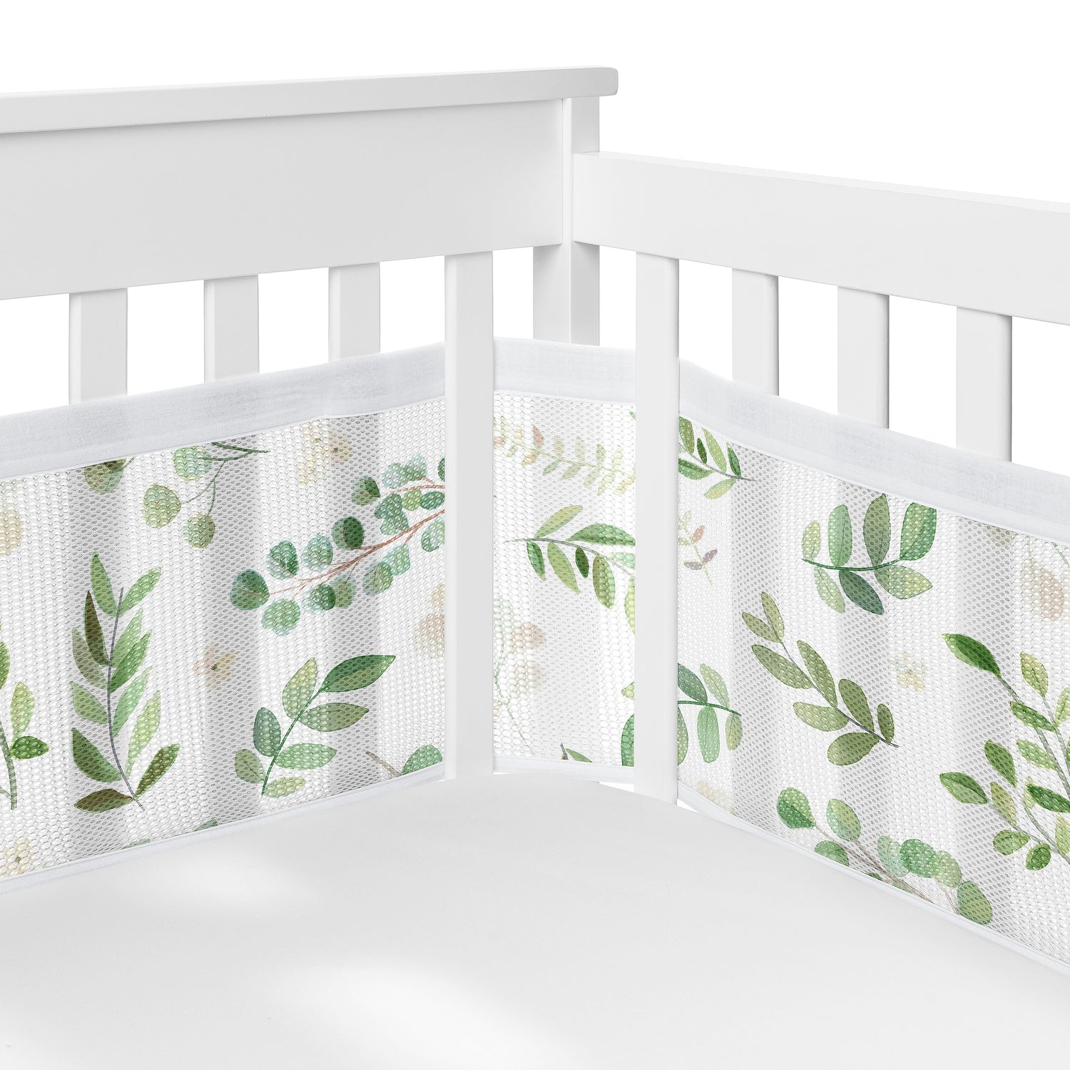Botanical Collection Sweet Jojo Designs + BreathableBaby Breathable Mini Mesh Crib Liner Anti Bumper Pad