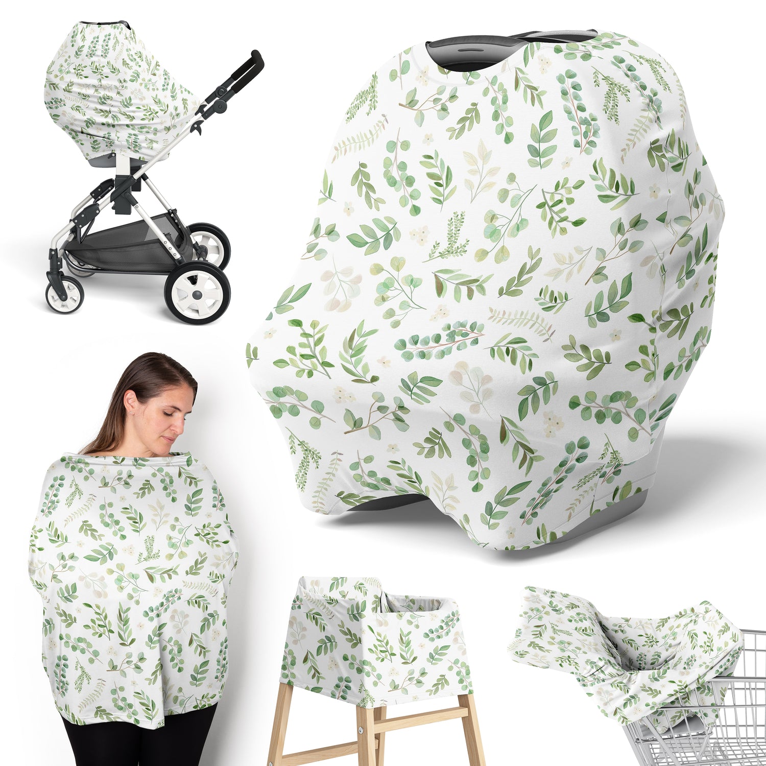 Botanical Collection Multi Use Baby Car Seat and Nursing Cover