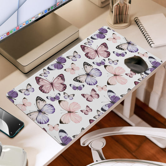 Purple and Pink Butterfly Collection Large Mouse Pad Desk Mat
