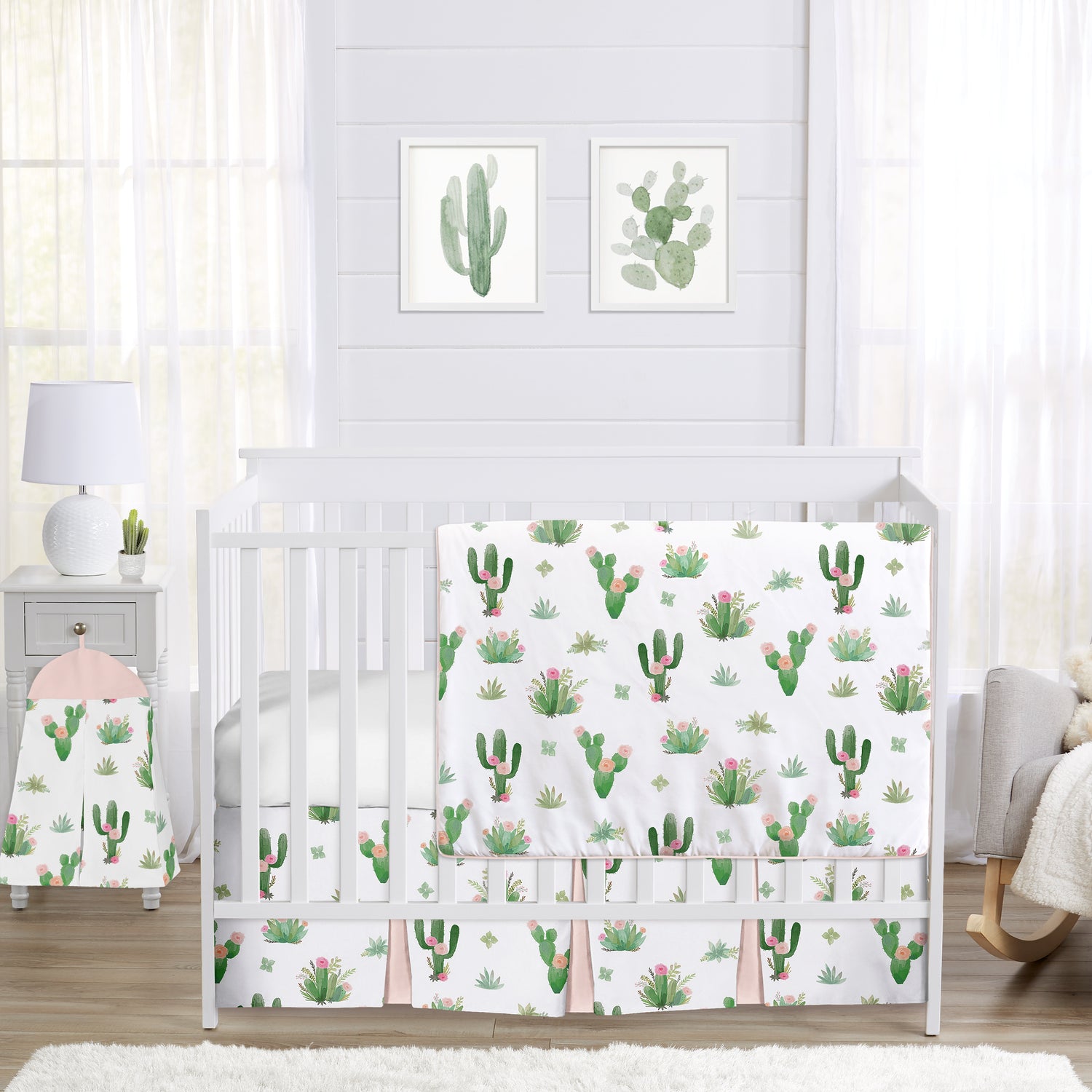 Cactus Floral Collection 4 Piece Crib Bedding