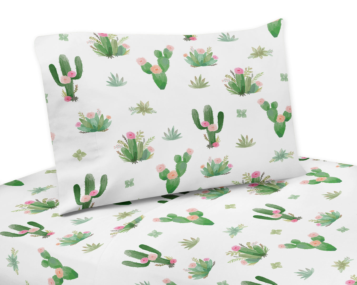 Cactus Floral Collection Twin Sheet Set