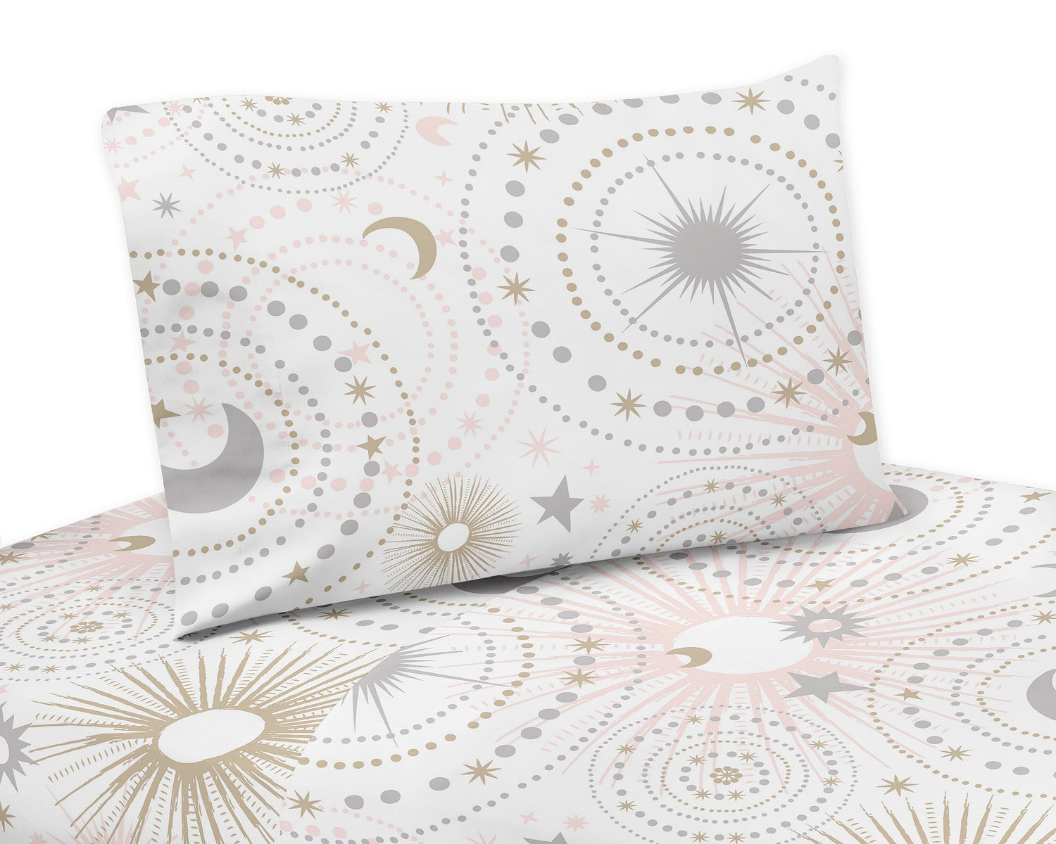 Celestial Pink and Gold Collection Twin Sheet Set