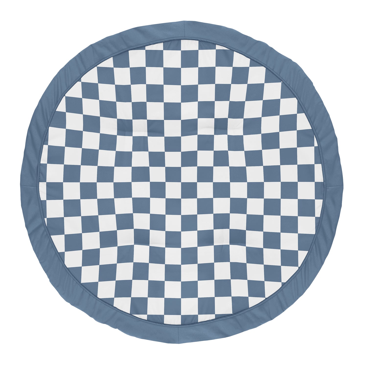 Gingham Checkered Plaid Collection Playmat - Blue and White