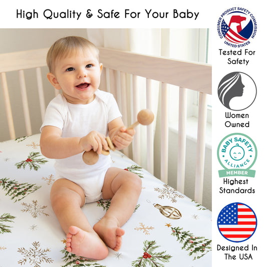 Christmas Holiday Collection 3 Pack Crib Sheets