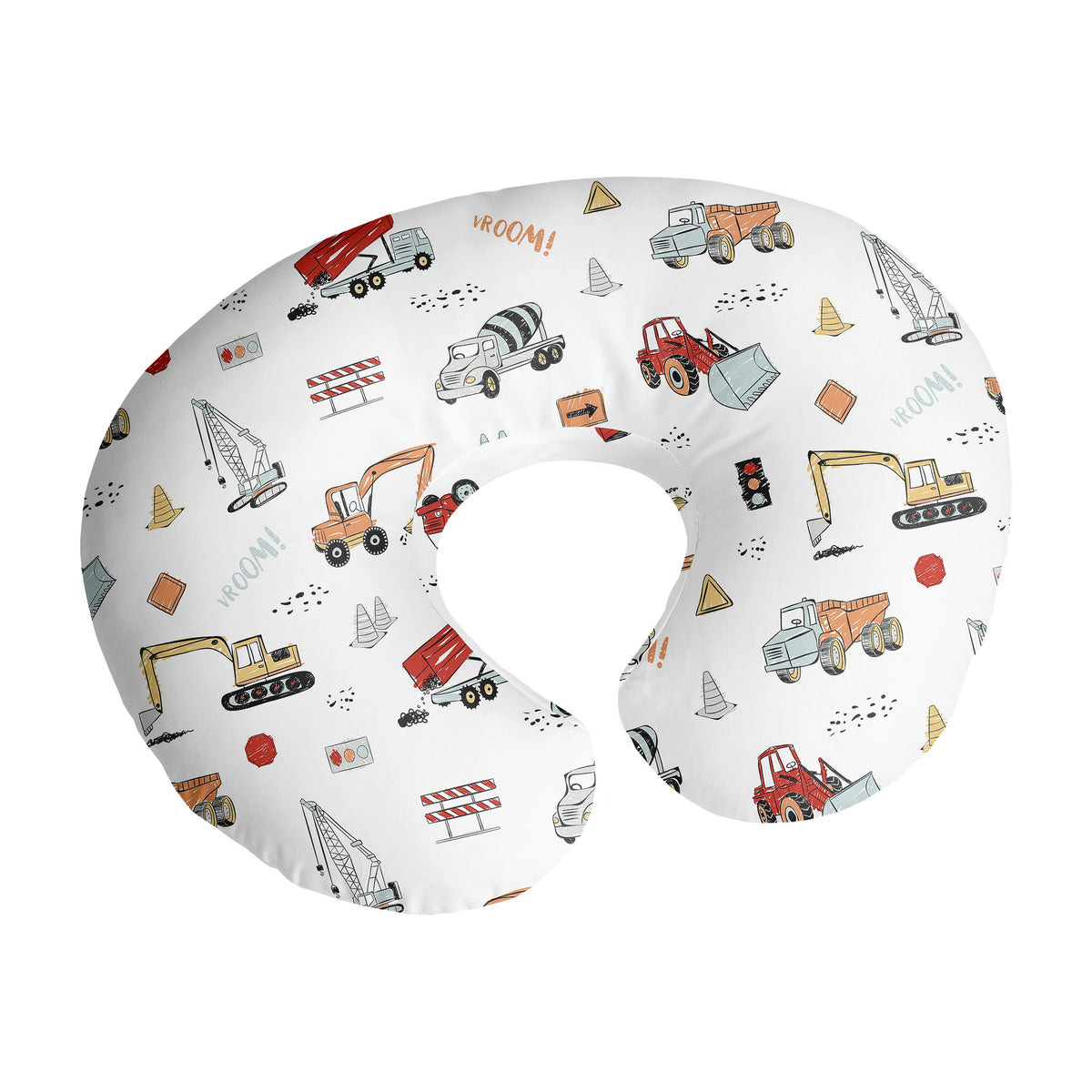 Construction Truck Collection Nursing Breastfeeding Pillow Cover