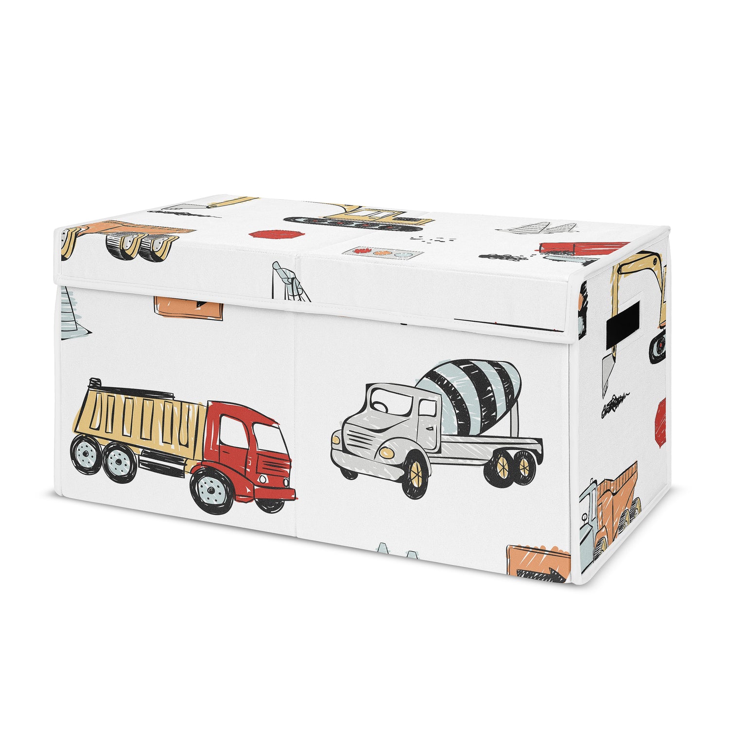 Construction Truck Collection Fabric Toy Bin Storage