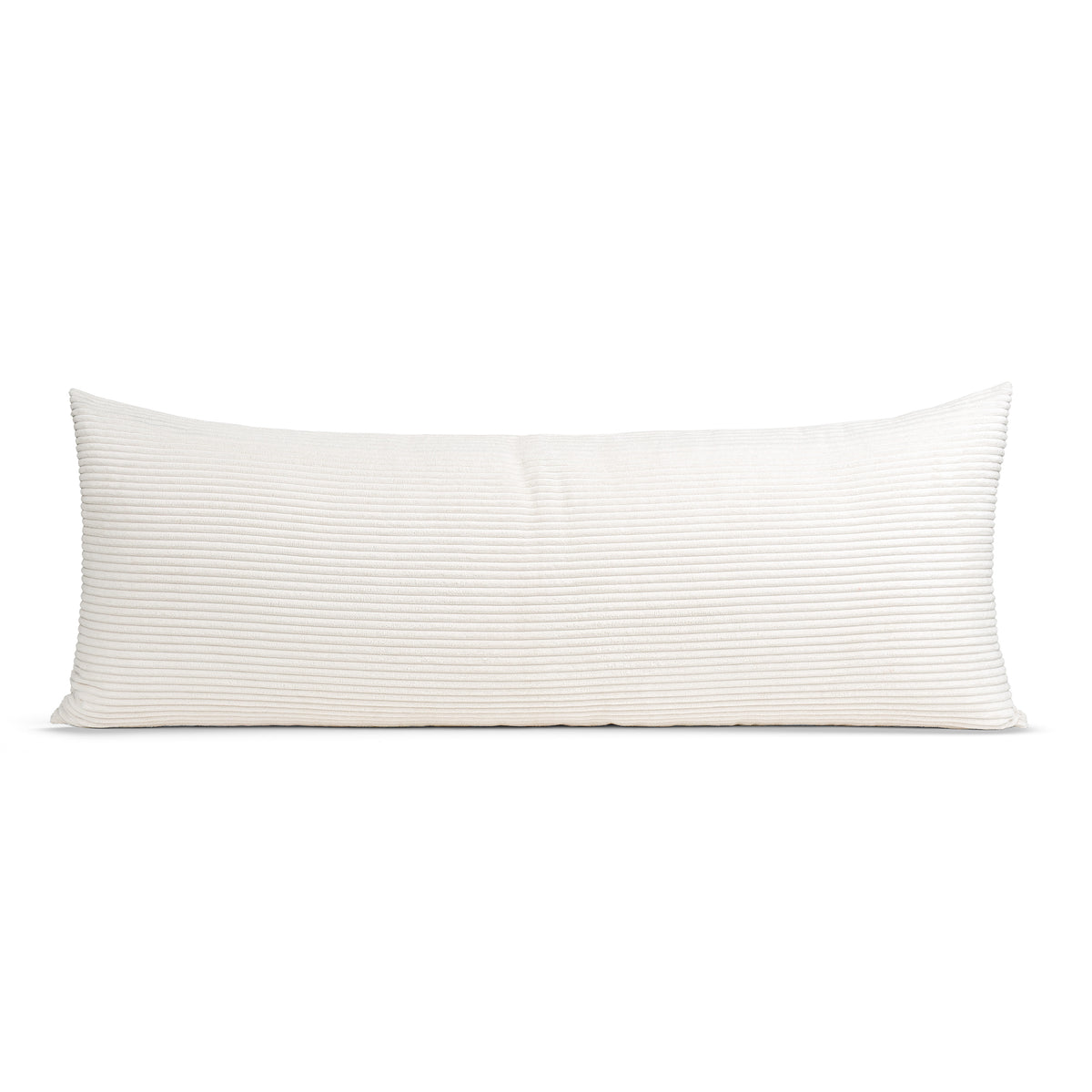 White Corduroy Collection Full Length Body Pillow Cover