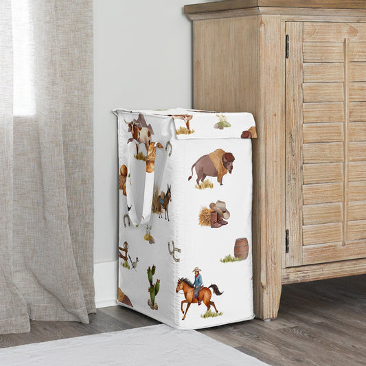 Country Western Collection Laundry Hamper with Handles