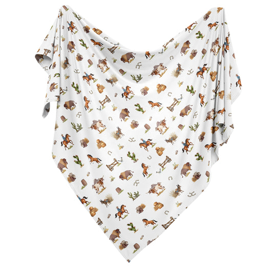 Country Western Collection Baby Swaddle Blanket