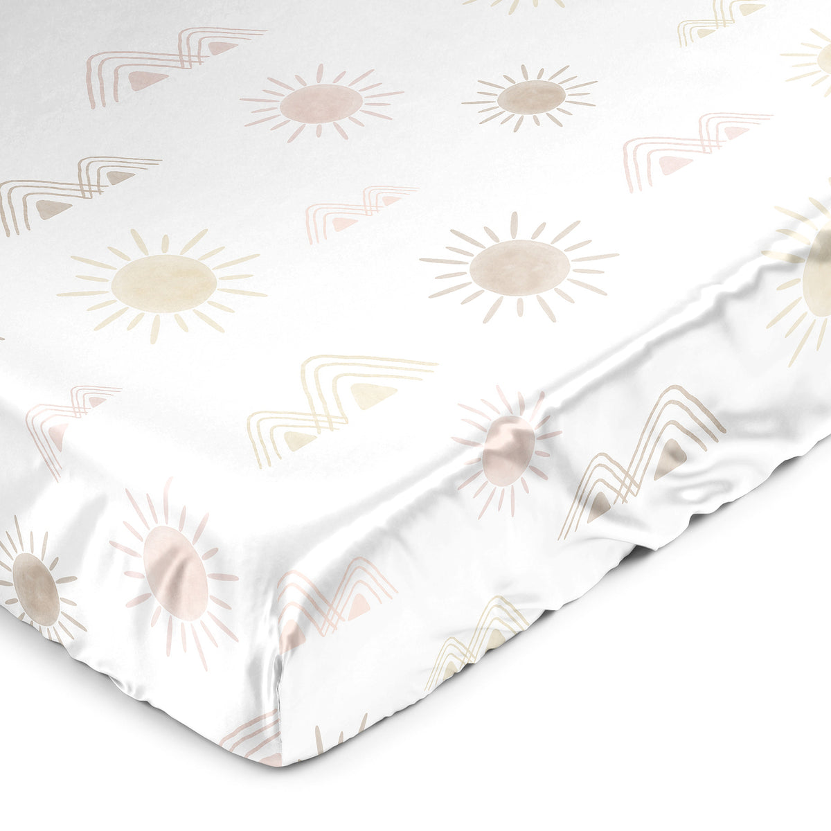 Desert Sun Collection Satin Fitted Crib Sheet