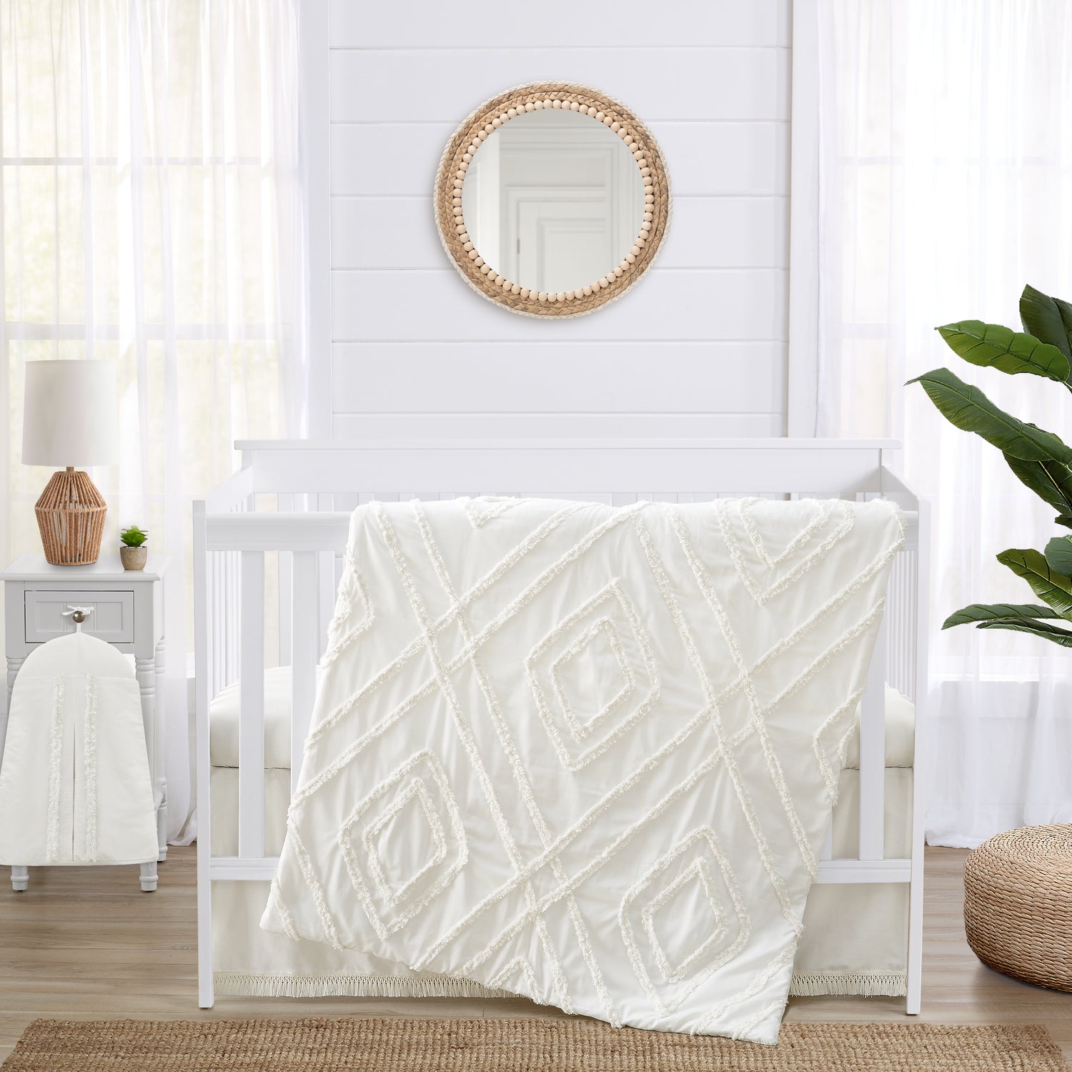 Diamond Tuft 4 Piece Crib Bedding