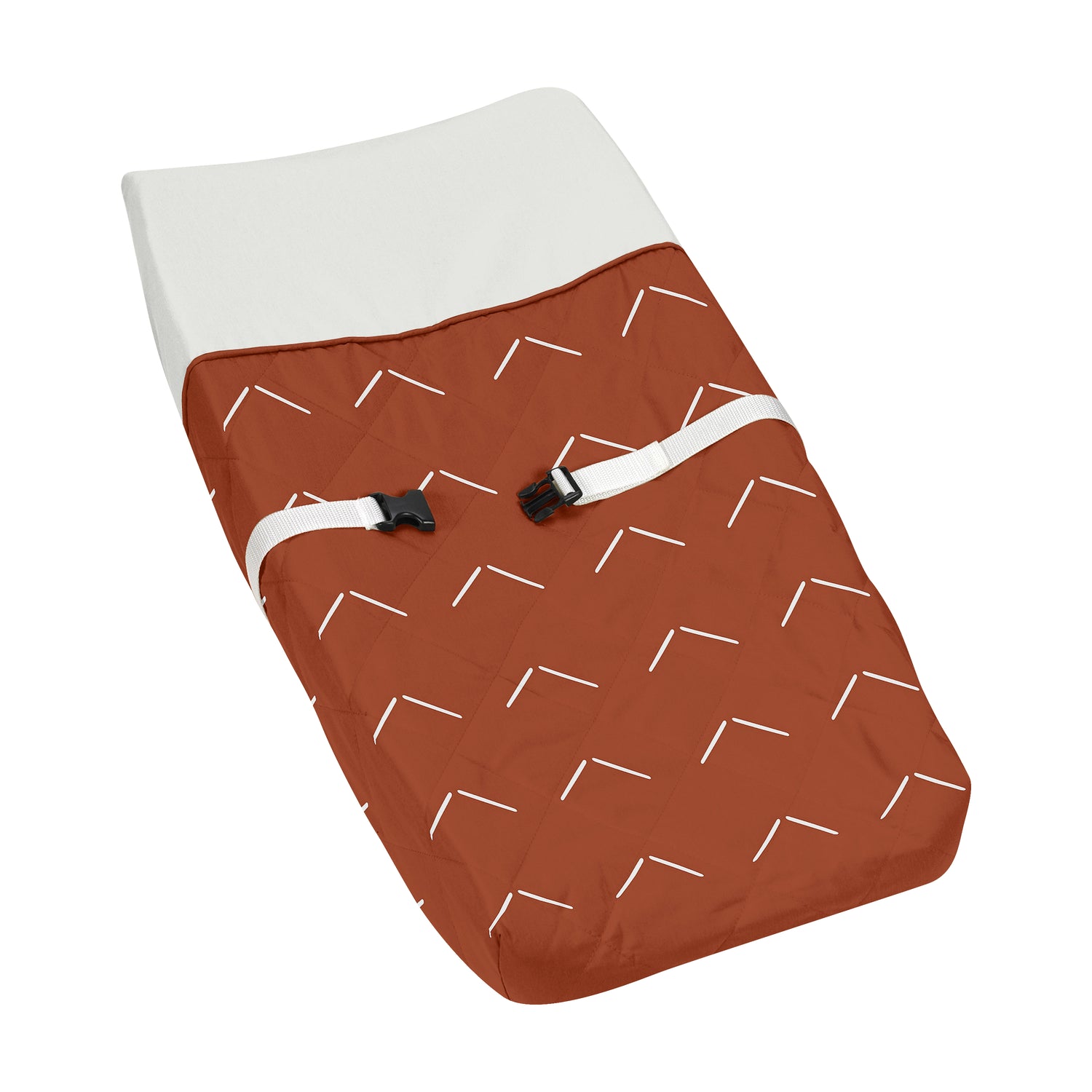 Diamond Tuft Orange Collection Changing Pad Cover - Arrow Print