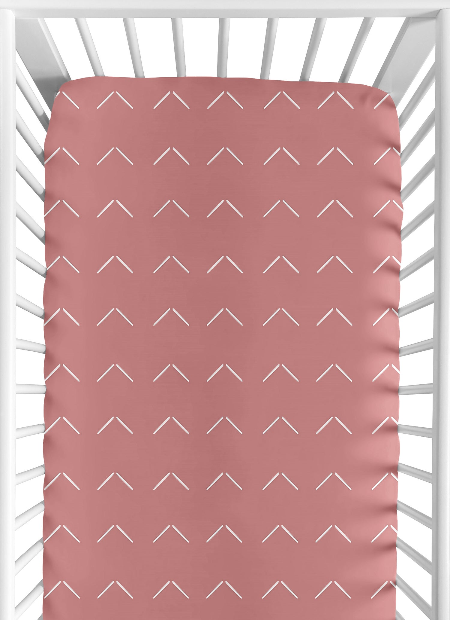 Diamond Tuft Mauve Pink Collection Crib Sheet