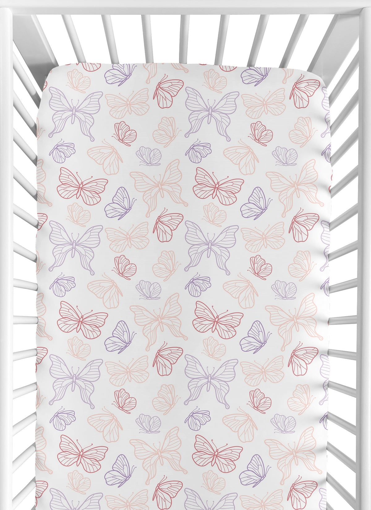Butterfly Collection Crib Sheet