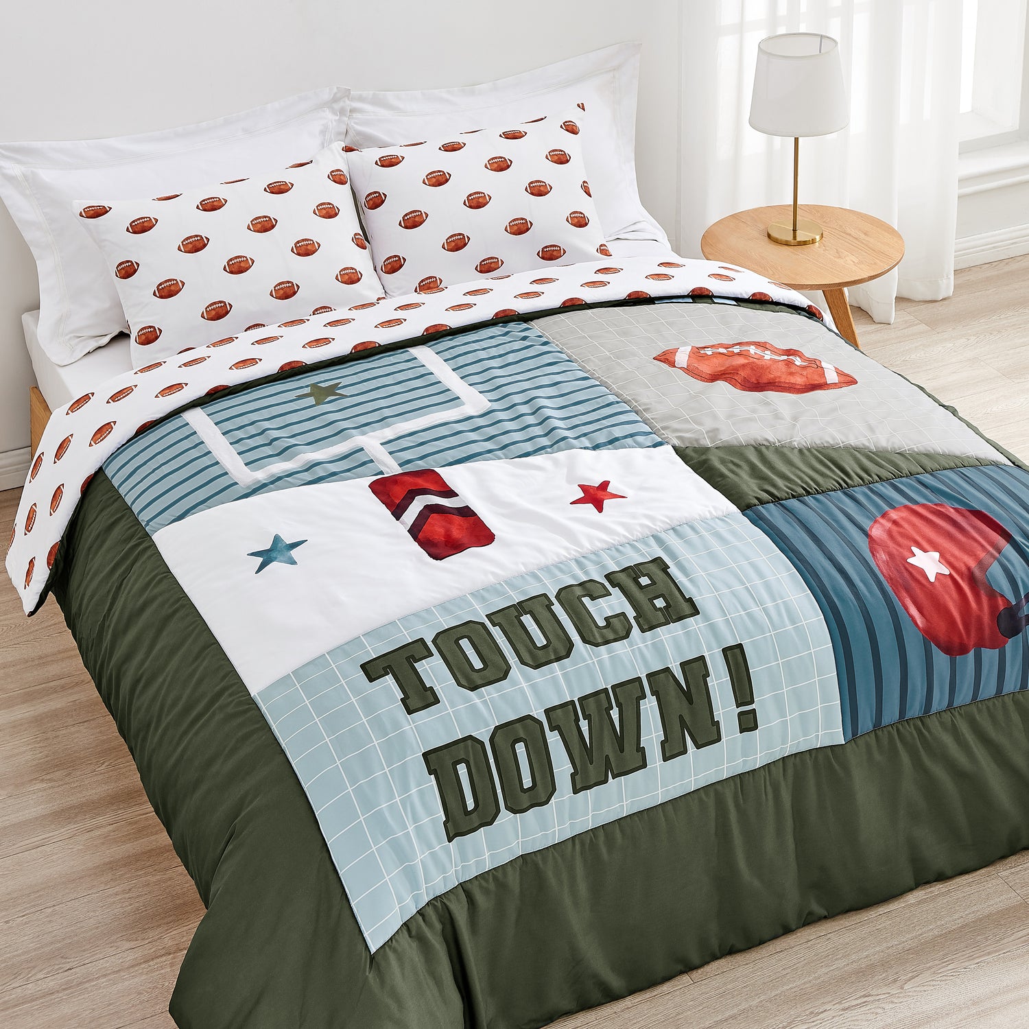 Football Collection Twin Bedding
