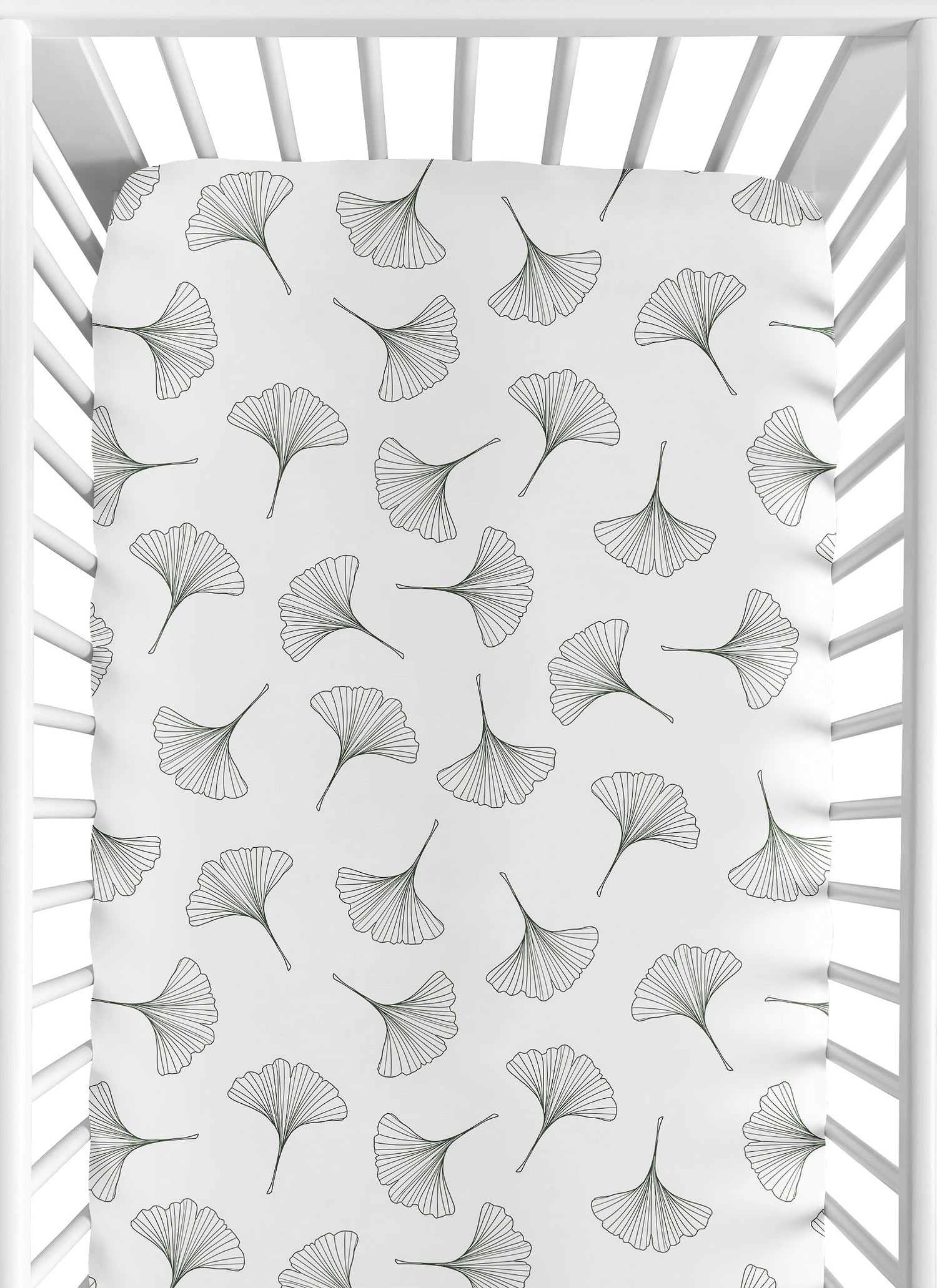 Woodland Ginkgo Leaf Collection Crib Sheet