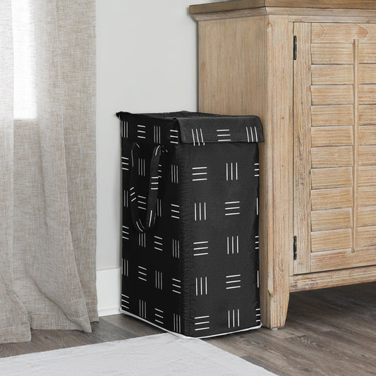 Boho Hatch Black and White Collection Laundry Hamper with Handles