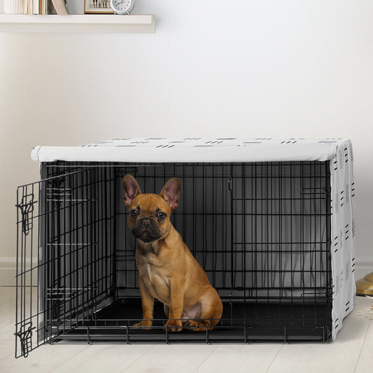 Boho Hatch White and Black Dog Crate Kennel Cover 30in.