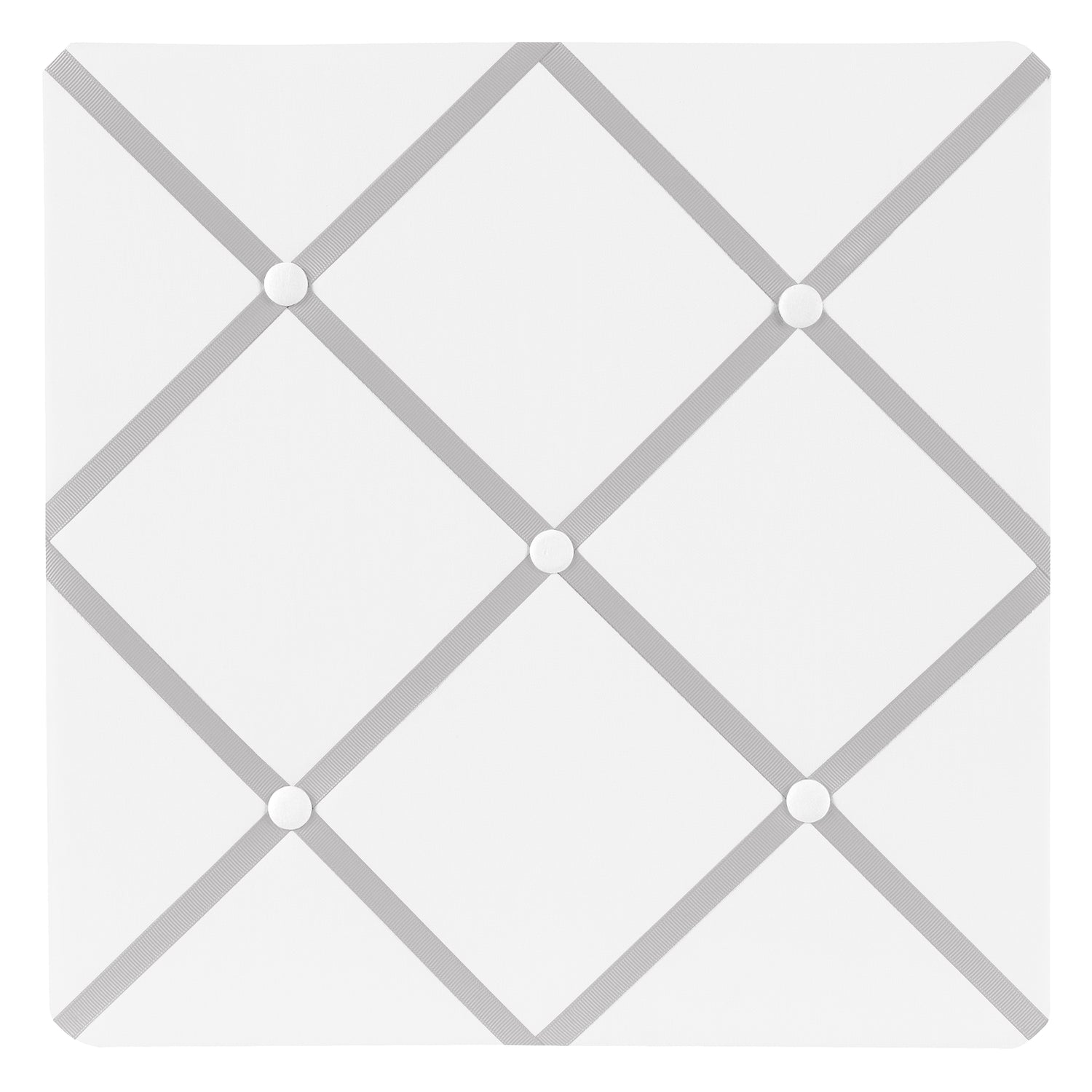 Hotel White and Gray Collection Fabric Memo Board