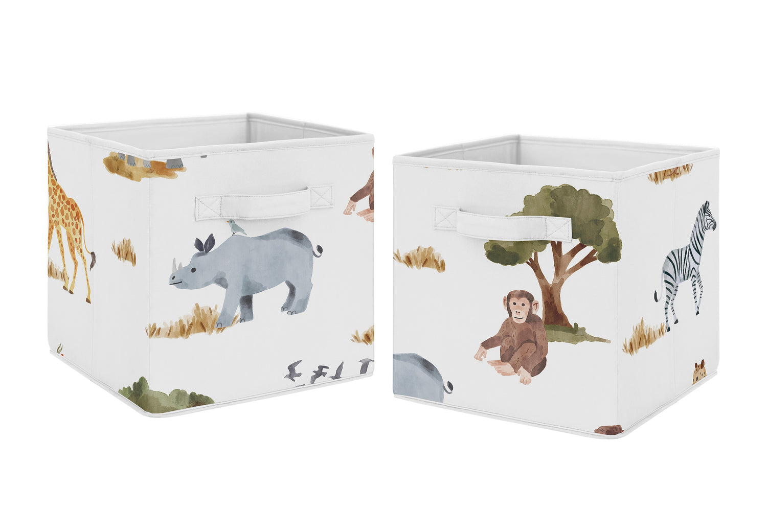 Jungle Collection Foldable Fabric Storage Bins