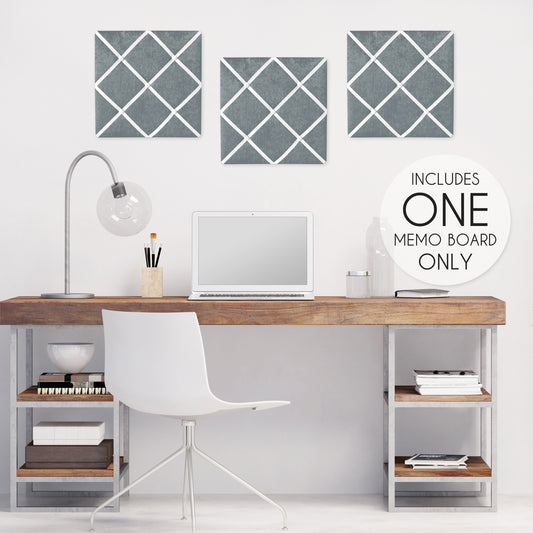 Lace Grey Collection Fabric Memo Board