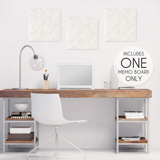 Lace White Collection Fabric Memo Board