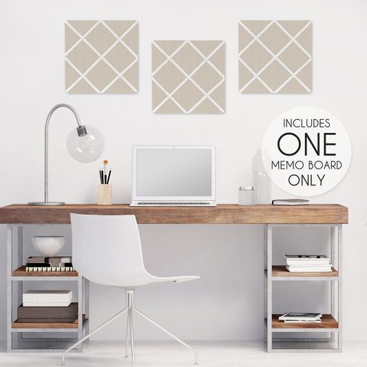 Botanical Leaf Linen Collection Fabric Memo Board