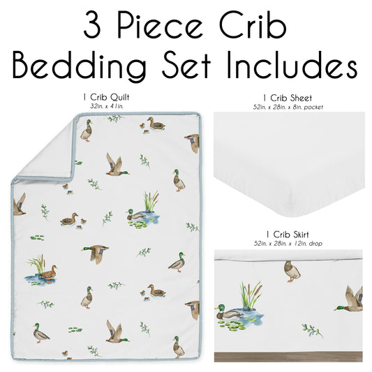 Mallard Duck Collection 3 Piece Crib Bedding