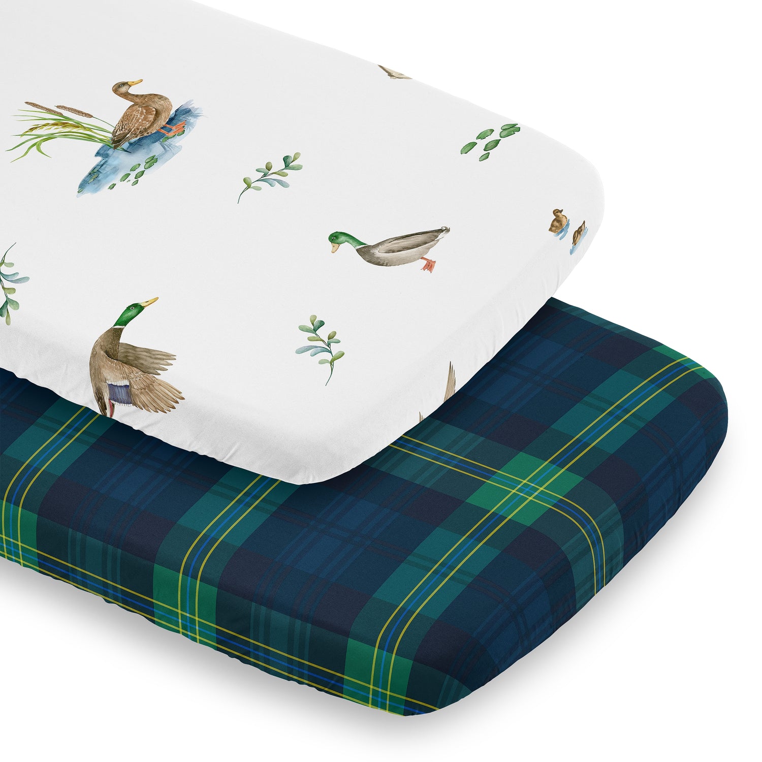 Mallard Duck Collection 2 Pack Baby Bassinet Fitted Sheets