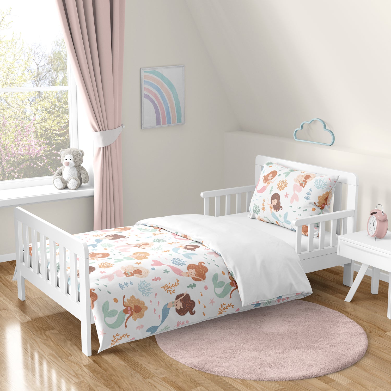 Pink and Blue Mermaids Collection Toddler Bedding