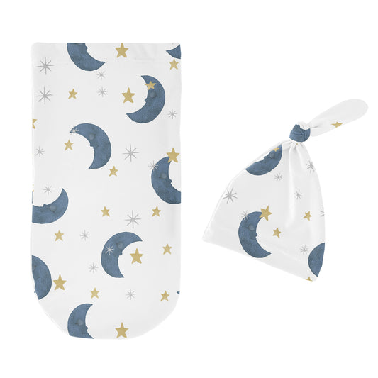 Moon Bear Collection Baby Cocoon and Beanie Hat - 2 Piece Set