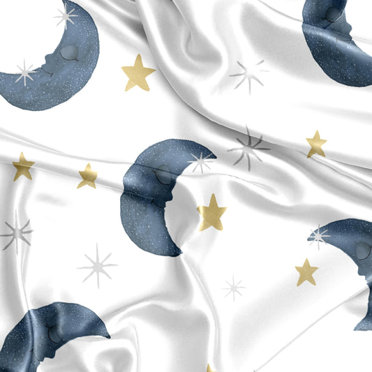 Moon Bear Collection Satin Fitted Crib Sheet