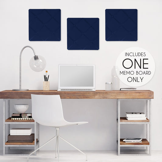 Stripe Navy and Lime Collection Fabric Memo Board