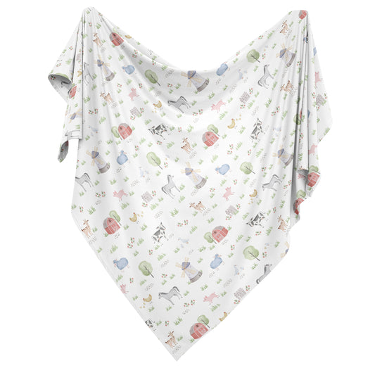Farm Animals Collection Baby Swaddle Blanket